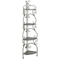 thumbnail image 3 of SAFAVIEH Turuca Outdoor Patio 4 Tier Corner Shelf Unit, Antique Black, 3 of 11