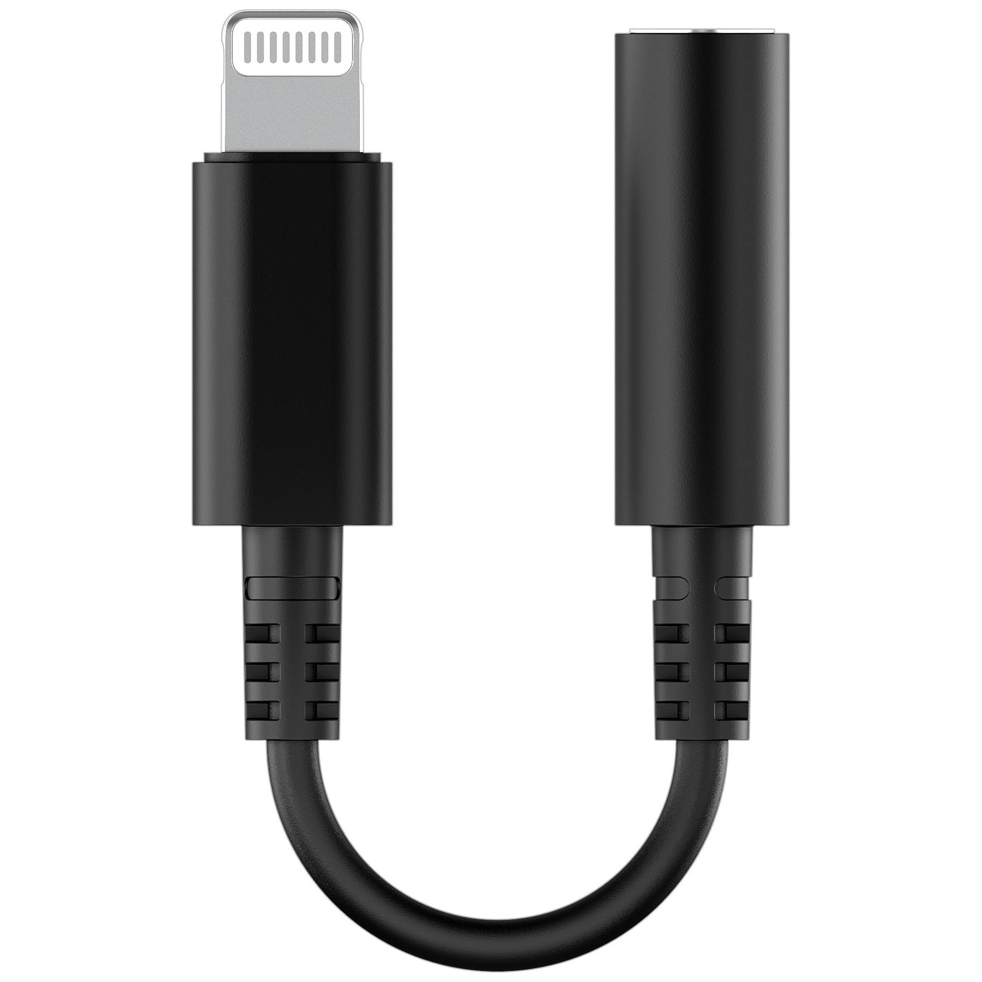 Auto Drive LTG to 3.5 mm Jack Headphone Adapter, MFi Certified for Lighting Device Black