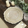 thumbnail image 6 of 13" Charger Plates - Set of 24 - Rustic White Embossed Wood Grain Round Acrylic Charger Plates with Scalloped Rim, Ideal for Dinner Party Wedding Holiday Bulk Events, 6 of 9