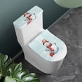thumbnail image 3 of HELLHERO Keep Dust Stain Polyester Toilet Seat Covers, Elastic Bottom, Stretch 17"x21" Soft, Stays in Place Winter Scene, 3 of 5