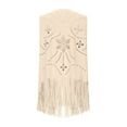 thumbnail image 6 of Amidoa Yellow Womens Coats Open Front Retro Suede Cutout Vest Fringe Sleeveless Dressy Waistcoat Womens Jackets XL, 6 of 8