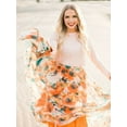 thumbnail image 3 of BOHO Hippy Women Summer Floral Long Maxi Skirt Dress, 3 of 6