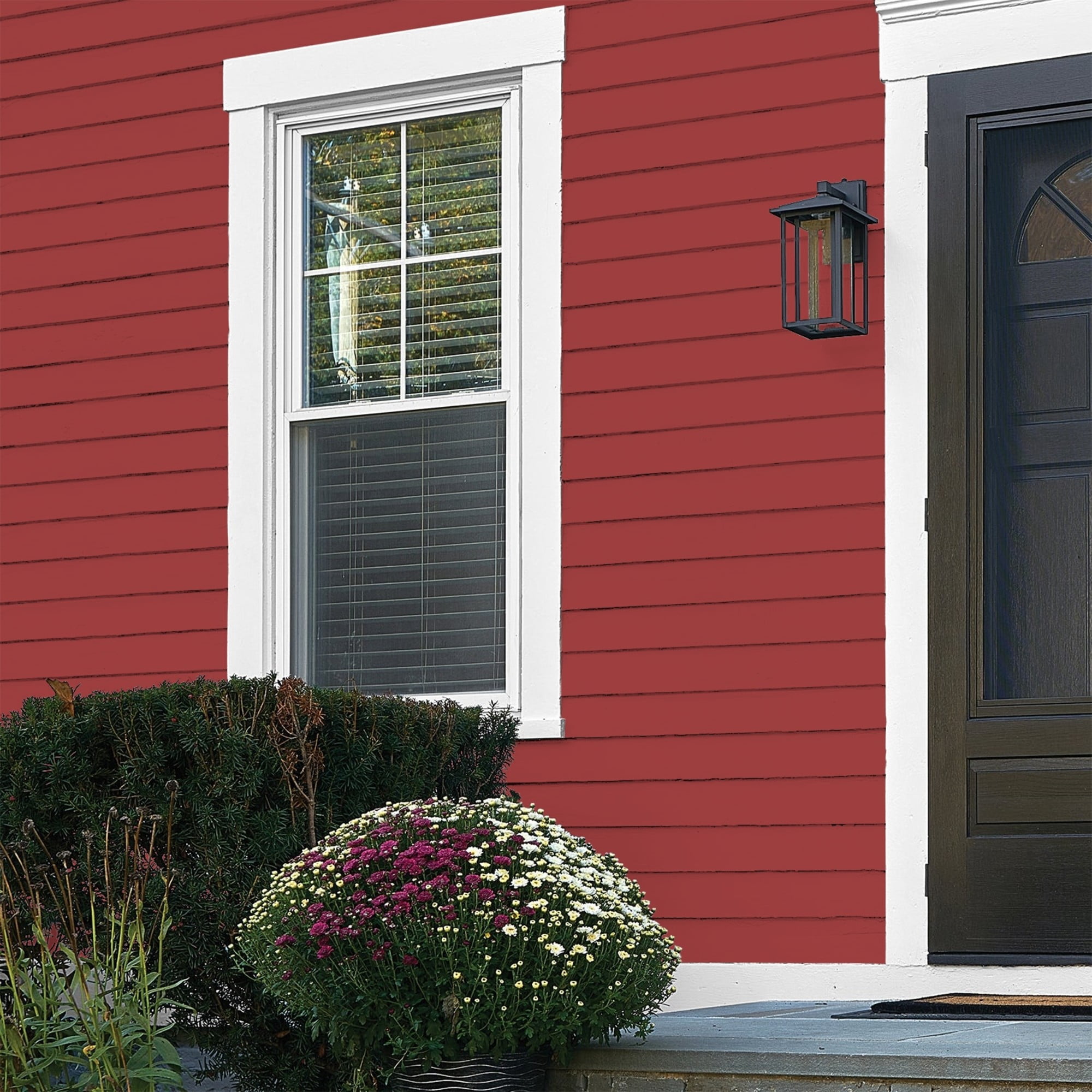 Glidden HEP Blaze / Red Flat Exterior Paint with Primer, 1 Gallon