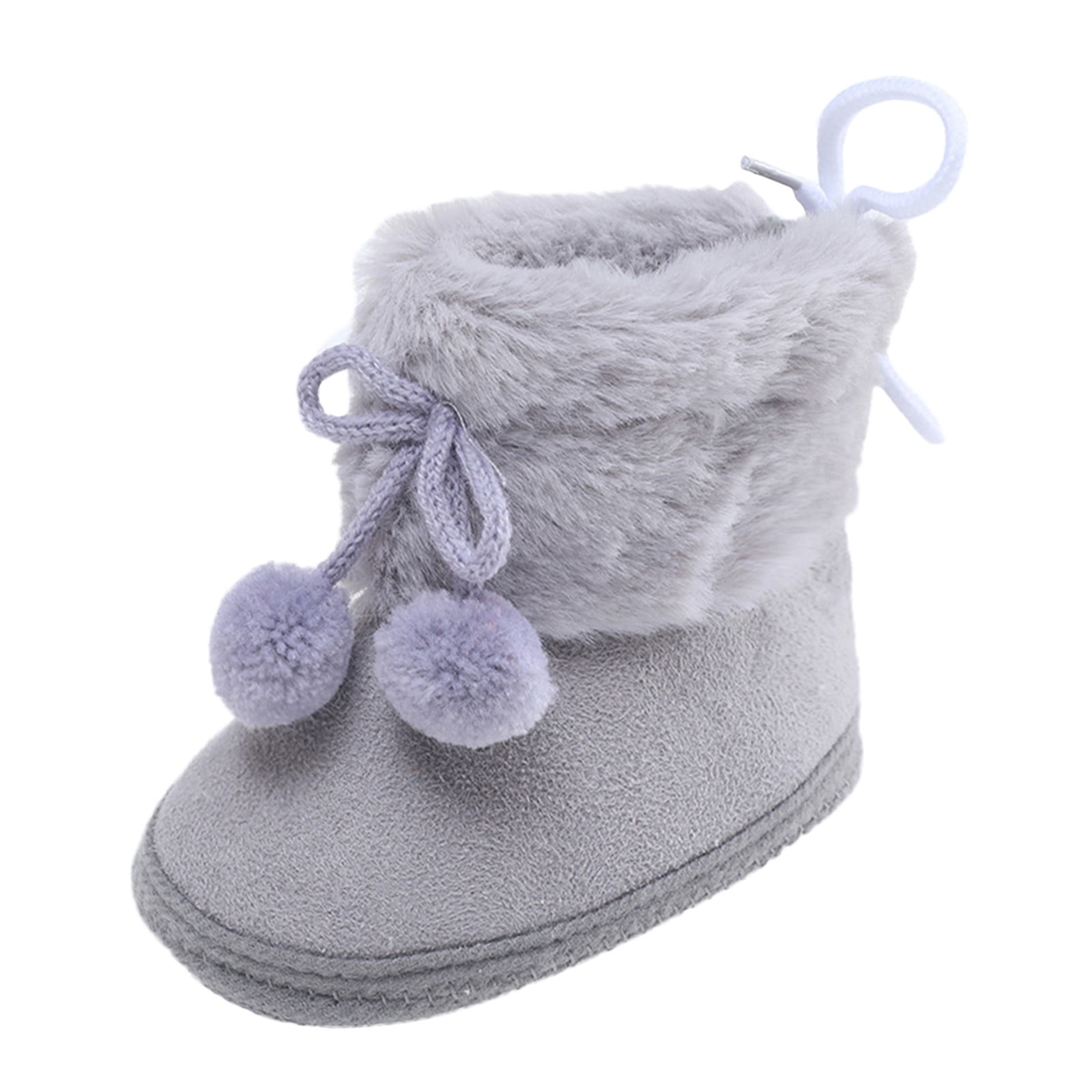 nsendm Baby Boys Shoes Infant Male Father and Son Shoes Toddler Boys Booties Girls Plush Snow Warming Shoes Baby Soft Boots Girls Size 8 Shoes Toddler Grey 13 Walmart