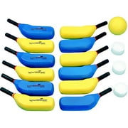 Sportime Safer Scooter Board Hockey Set, Assorted Color, Set of 12