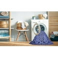 thumbnail image 2 of Ahgly Company Machine Washable Indoor Square Transitional Denim Blue Area Rugs, 3' Square, 2 of 7