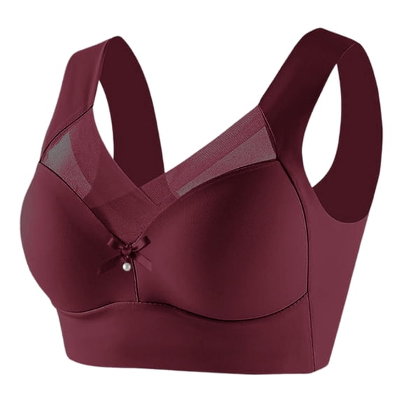 PBFRDSJ Seamless Bras for Older Women Plus Size Wirefree Support Bra Push Up Natural Lift Full Coverage Lingeries