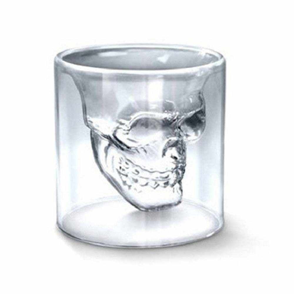 Skull Glass Whisky Wine Crystal Bottle Creative Wine Cups Transparent Home Bar 
