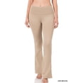 thumbnail image 1 of Pantalones de yoga acampanados de cintura alta con pliegues y corte acampanado para entrenamiento de mujer y tallas grandes de algodón elástico, 1 of 5