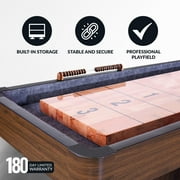 Hathaway Challenger 12-ft Shuffleboard Table with Walnut Finish, 144-in l x 24.25-in w
