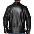 thumbnail image 2 of NomiLeather lambskin leather jacket men – black leather jacket and leather jackets for men (Green - Small), 2 of 8