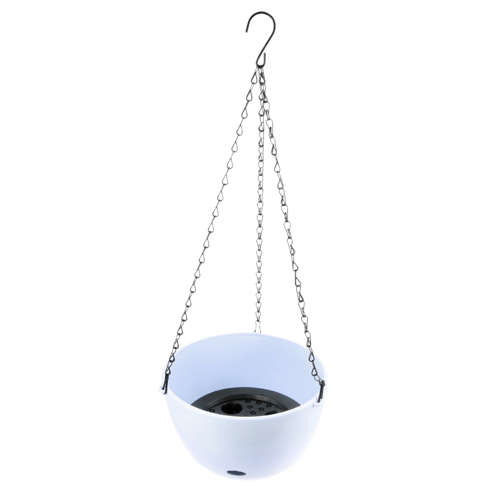 TABLZONE Hanging Round Plastic Basket Planter with Root Ventilation for Hydroponic Balcony Gardening, 1 Set