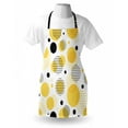 thumbnail image 4 of Yellow Polka Dot Apron, Pattern of Stripes Circular Shapes and Mini Spots, Unisex Kitchen Bib with Adjustable Neck for Cooking Gardening, Adult Size, Mustard Charcoal Grey, by Ambesonne, 4 of 4