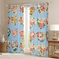 thumbnail image 2 of Feelyou Retro Rustic Flower Black Out Curtains, Romantic Cartoon Love Heart Curtains Pack of 2 (42x63 Each), Teens Kids Boys Girls Bedroom Curtains, Black Out Curtains Decor, 2 of 6