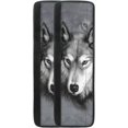 thumbnail image 1 of HUISEFOR Refrigerator Door Handle Cover Decorative Kitchen Appliance Handle Cover Door Handle Protector Dust Cloth Cover 2pc Set,3D Animal Wolf Printed, 1 of 6