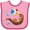 Pink and Fuchsia, variant on Inktastic Cute Otter and Beachball Boys or Girls Baby Bib
