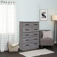 thumbnail image 4 of Better Home Products Cindy 5 Drawer Chest Wooden Dresser with Lock in Gray, 4 of 14