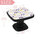thumbnail image 4 of 4 Pcs Square Cabinet Handle Cupboard Knob Drawer Pulls Handle Fish and Petrel Drawer Knobs with Screws Furniture Decoration, 4 of 7