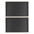thumbnail image 2 of Unique Bargains Set of 2 PU Leather Jewelry Boxes Organizer Trays with Removable Dividers Black Flat Tray, 2 of 6