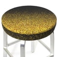thumbnail image 3 of Kll Gold Glitter Gradient Round Bar Chair Cushion Cover 12 Inch,Bar Stool Protector With Elastic, Soft Washable, 3 of 7