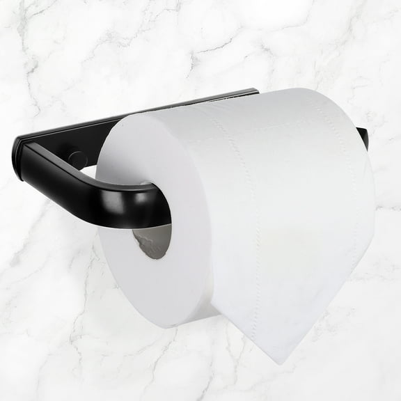Uxcell Toilet Paper Holder Tissue Roll Holder for Bathroom Aluminum Alloy Matte Black