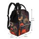 thumbnail image 2 of Fotbe Fiery Floral Pattern Mochila Maternidad - Lona de Sarga Impermeable, Mochila de Pañales de Gran Capacidad con Múltiples Bolsillos y Correas Ajustables, 2 of 6
