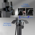 thumbnail image 4 of Floor Mounted Tub Faucet, Single Handle Bathtub Filler with Swivel Spout and Shower Hose(C), 4 of 9