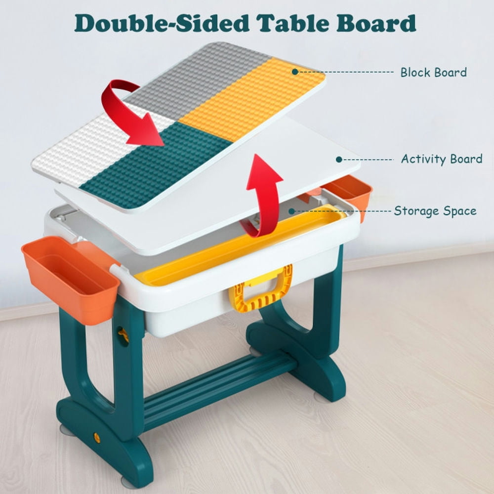 Spaco 5-in-1 Kids Activity Table Set, Toddler Table and Chair Set for Arts & Crafts, Snack Time, Homeschooling, Homework
