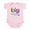 Petal Pink, variant on CafePress - Big Sister T Shirt Flower Infant Bodysuit - Baby Light Bodysuit, Size Newborn - 24 Months