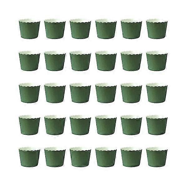 50 pcs solid color paper muffin cups, small cake stands, party F