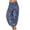 Blue, variant on Women's Casual Pants Hippie High Waist Loose Wide Leg Plus Size Trousers Harem Beach Trousers