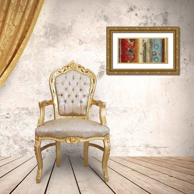 【temple様】TOM WOOD　WAVY GOLD TOP Reeves, Tom 32x18 Gold Ornate Wood Framed with Double Matting