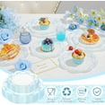 thumbnail image 3 of LIYH 60 Pcs Blue Bow Plastic Plates for Party - Blue Bow Knot Scalloped Plastic Plate Disposable Plates Set for Wedding Bridal Shower - 10.25" Dinner & 7.5" Dessert Plate, 3 of 8