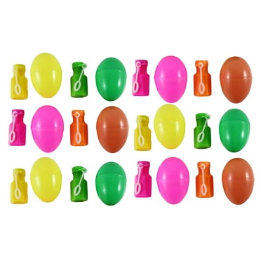 3 1/2\" Plastic Easter Egg Bubbles - 12 Pc