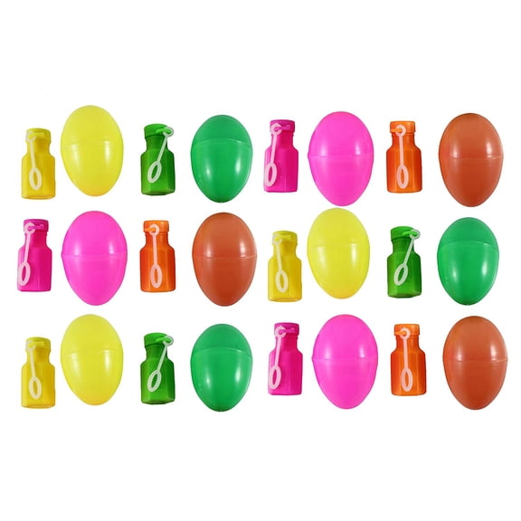 12 PRE FILLED Easter Eggs with Mini Bubbles - Perfect for Egg Hunt - Party Favors - Easter Gift - Bulk 1 Dozen