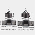 thumbnail image 2 of Pet Carrier Airline Approved, Small Dog Carrier Airline Approved, Mesh, Foldable Tote Bag, Car CarrierforCats, Travel Safety, Panels, Windows, Orange, 1 Pc, 2 of 4