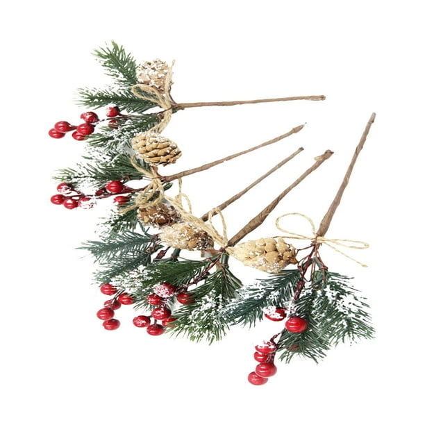 Christmas Artificial Flower Berries Branches Floral Picks for Floral