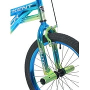 18 Kent Glitch BMX Child Bicycle, 18 Wheels, Kids Ages 6-12 Years, Blue/Green
