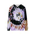 thumbnail image 5 of Women Plus Size Hoodies Tie-Dye Sweatshirts Loose Buttoned Pullover Long Sleeve Workout Sweatshirts with Pockets, 5 of 5