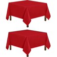 thumbnail image 1 of Kitchen White Rectangle Table Cloth 2 Pack [60x102 Inches] Nappe de Table Rectangulaire Machine Washable Polyester Table Cover for Dining, Picnic, Parties, Events, Weddings and Restaurants, 1 of 10