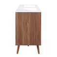 thumbnail image 3 of Modway Transmit 48" Modern Wood Double Sink Bathroom Vanity in Walnut/White, 3 of 9