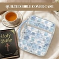 thumbnail image 3 of Pzuqiu Blue Flower Bible Bags for Women Quilted Bible Holder Bag Front Zipper Pocket Church Carrying Tote Cases Scripture Book Cover Organizer for Women Christian Gift, 3 of 7