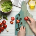 thumbnail image 3 of Birds Cutting Board, Silhouette of Boy Carried by Flying Pigeons Inspiration Follow Your Dreams Print Home, Tempered Glass Cutting and Serving Board, Wine Bottle Shape, Multicolor, by Ambesonne, 3 of 5