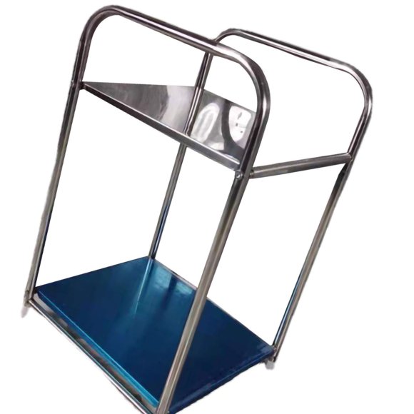 Storage Shelf Stainless Steel Heavy Duty Rack Side Shelving Table End Shelving Holder for Bathroom Bedroom Two Layers (Two Boards)