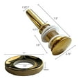 thumbnail image 4 of Elite Hand Painted Stirring Coffee Mix Pattern Tempered Glass Bathroom Vessel Sink with Gold Pop-up Drain and Mounting Ring - 1401+P01008G, 4 of 5