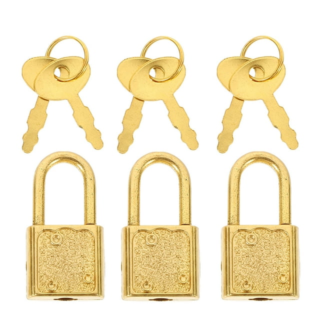Miangastore 3 Set Pirate Treasure Chest Buckle Box Padlock Gift Toy Box Latches Chinese Padlock Lock