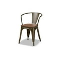 thumbnail image 3 of Baxton Studio Ryland Modern Industrial Brown Metal and Walnut Brown Finished Wood 4-Piece Dining Chair Set, 3 of 8