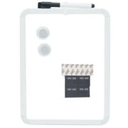 Magnetic Dry Erase Board for School Locker, 8.5" x 11", White-Framed with Marker and 2 Magnets - Small Whiteboard for School, Home, Office, Travel
