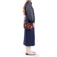 thumbnail image 4 of Wrangler Aztec Crossbody Bag for Women Multi Pocket Shoulder Bag Boho Cross Body Wallet Purse, Aztec-Dark Pink, 4 of 7