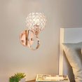 thumbnail image 4 of de pared de cristal de moderno E27 Lámpara de pared dorada Pantalla Iluminación de pared para dormitorio Pasillo de noche Pasillo Inter Estilo 1 Salvador lámpara de pared, 4 of 9